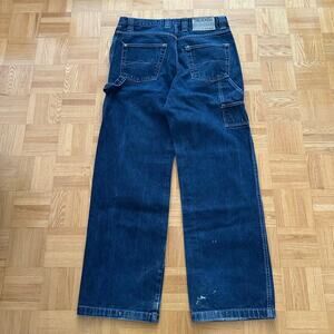 Vintage y2k Exhaust Jeans Denim Carpenter Pants Wide Leg Baggy Size 34 x 32